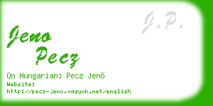 jeno pecz business card